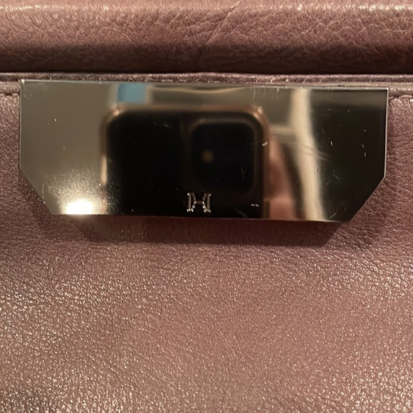 Halston heritage brown leather clutch purse bag with dust bag. - Picture 2 of 8